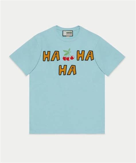 fine line gucci t shirt|Gucci ha ha fashion show.